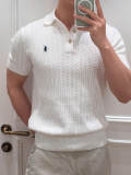 5A Unisex Cable Knit Cotton Polo 2273