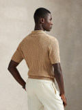 5A Unisex Cable Knit Cotton Polo 2273