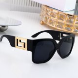 Retro Light-luxury Gold Decoration Gradient Lens Fashion Versatile Glasses