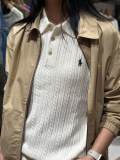 5A Unisex Cable Knit Cotton Polo 2273