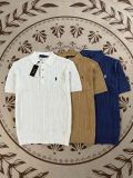 5A Unisex Cable Knit Cotton Polo 2273