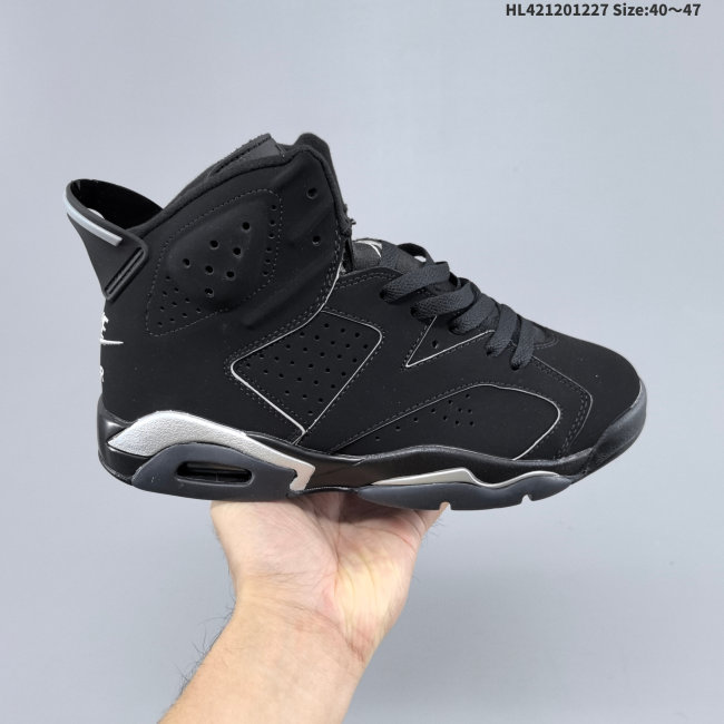 5A Air Jordan 6 Retro Metallic Silver Basketball Sneakers DX2836-001