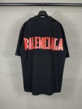 Original Red Tape Logo Destroyed T-Shirt Black Distressed Graphic Tee
