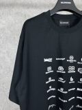 Original Multi Logo Print Short Sleeve T-Shirt Black Cotton Streetwear Tee