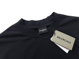 Original Back Neck Embroidered Logo T-Shirt Black Distressed Cotton Tee