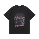 Original Los Angeles Night Scene Printed T-Shirt Vintage Wash Streetwear