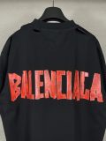 Original Red Tape Logo Destroyed T-Shirt Black Distressed Graphic Tee