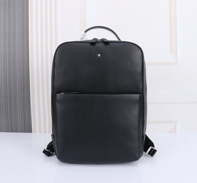 Original Sartorial Men's Black Smooth Leather Backpack