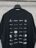 Original Multi Logo Print Short Sleeve T-Shirt Black Cotton Streetwear Tee