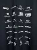 Original Multi Logo Print Short Sleeve T-Shirt Black Cotton Streetwear Tee