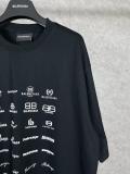 Original Multi Logo Print Short Sleeve T-Shirt Black Cotton Streetwear Tee