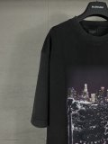 Original Los Angeles Night Scene Printed T-Shirt Vintage Wash Streetwear