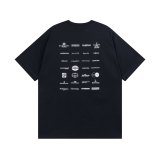 Original Multi Logo Print Short Sleeve T-Shirt Black Cotton Streetwear Tee