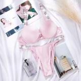 5A Women's Sexy Shine Rhinestone Sparkling Underwear Set