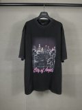 Original Los Angeles Night Scene Printed T-Shirt Vintage Wash Streetwear