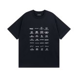 Original Multi Logo Print Short Sleeve T-Shirt Black Cotton Streetwear Tee