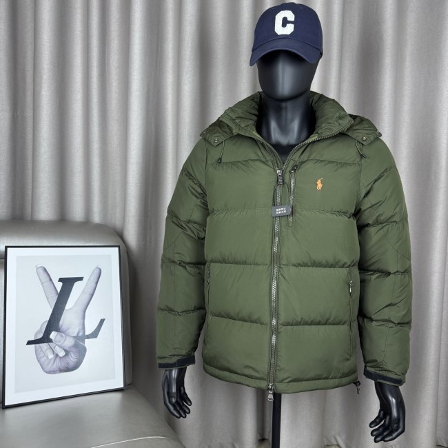Original FW25 Gorham Winter Simple Embroidered Logo Hooded Down Jacket