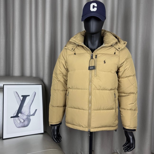 Original FW25 Gorham Winter Simple Embroidered Logo Hooded Down Jacket