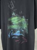 Original Distressed Graphic T-Shirt Oversized Black Tee with Abstract Print