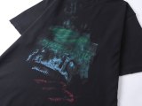 Original Distressed Graphic T-Shirt Oversized Black Tee with Abstract Print