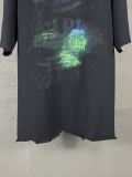 Original Distressed Graphic T-Shirt Oversized Black Tee with Abstract Print