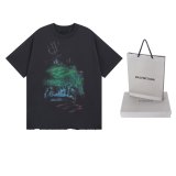 Original Distressed Graphic T-Shirt Oversized Black Tee with Abstract Print