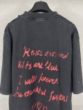Original Happy Valentine's T-Shirt Washed Black Distressed Cotton Tee