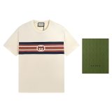 5A Interlocking G Web Stripe Print T-Shirt