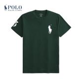 5A Polo Men's T-Shirt Classic Fit Big Pony Embroidered Short Sleeve Tee with Number 3 on Sleeve