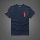 5A Polo Men's T-Shirt Classic Fit Big Pony Embroidered Short Sleeve Tee with Number 3 on Sleeve
