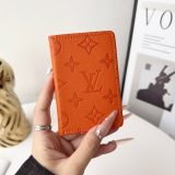 5A Pocket Organizer Monogram Embossed Leather Card Holder