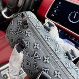 Original Keepall Bandoulière 25 Denim Blue Monogram Embossed Canvas Travel Bag