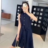 5A Polo Dress Women's Sleeveless Oxford Shirt Dress