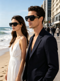 5A Square Frame Sunglasses 0987