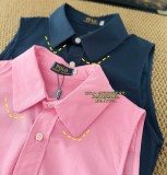 5A Polo Dress Women's Sleeveless Oxford Shirt Dress