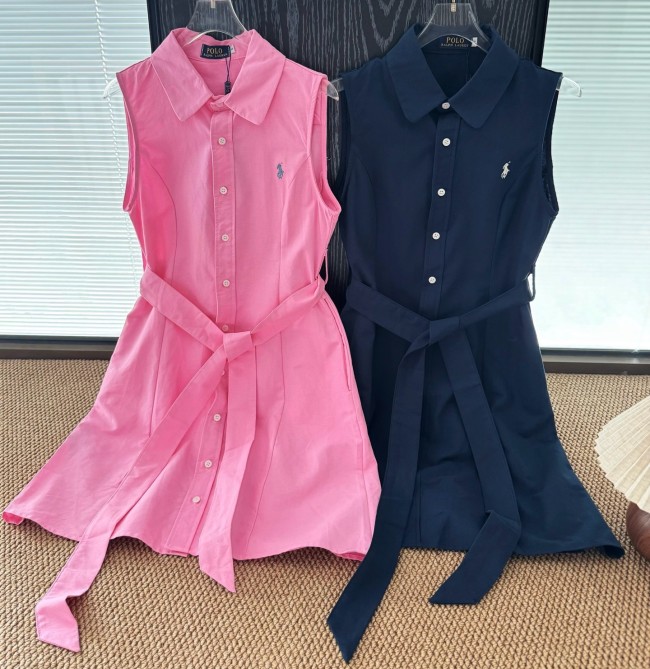 5A Polo Dress Women's Sleeveless Oxford Shirt Dress