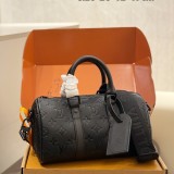 Original Keepall 25 Black Monogram Empreinte Leather Travel Handbag
