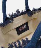 Original Vanity Tote Bag Fringed Edge Beach Bag