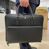 Original Sartorial Document Case Black Leather Briefcase