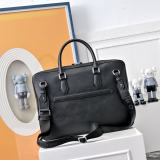 Original Large Document Case Black Leather Briefcase
