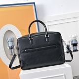Original Large Document Case Black Leather Briefcase