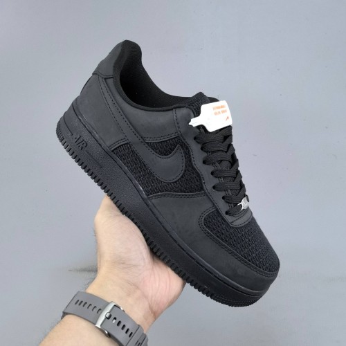 5A  Air Force 1 Low Black Mesh
