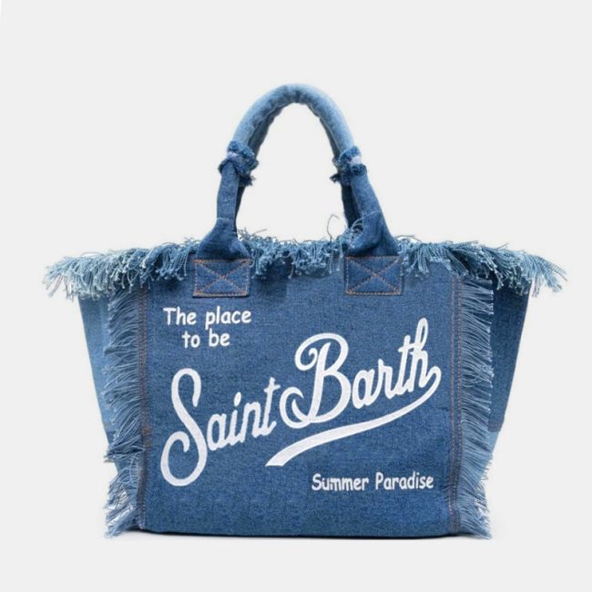 Original Vanity Tote Bag Fringed Edge Beach Bag