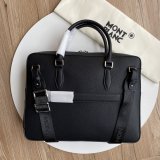 Original Sartorial Document Case Black Leather Briefcase