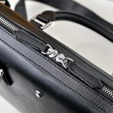 Original Large Document Case Black Leather Briefcase