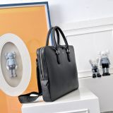 Original Large Document Case Black Leather Briefcase