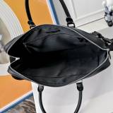 Original Large Document Case Black Leather Briefcase