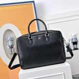 Original Large Document Case Black Leather Briefcase