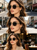 5A Unisex Oval Sunglasses 8070