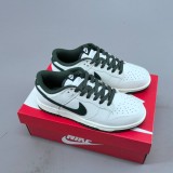 SB Dunk Low Skate Sneakers White Gray Green C